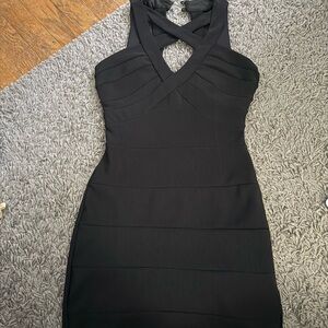 Elegant Black Bandage Dress